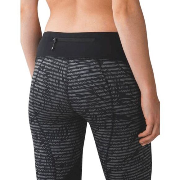 LULULEMON ATHLETICA Pace Rival Crop 'Full-On Luxtreme 22' Size 4 - Picture 6 of 8